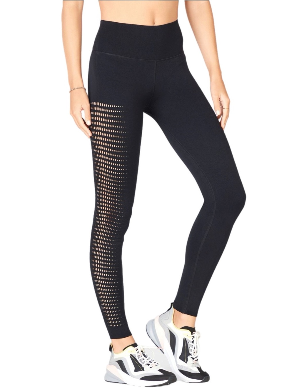 Fabletics SculptKnit® High-Waisted Dot Legging Black
